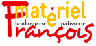 Logo de Matériel François, fournisseur d'équipements pour boulangerie et pâtisserie. "Matériel François" en rouge et jaune.
